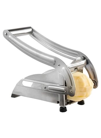 Home Kitchen Chipper French Fries Slicer Silver 26x12x9.5centimeter