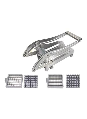 5-Piece Stainless Steel Potato Cutter Set Silver