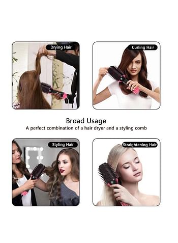 One Step Hair Dryer And Styler Black/Pink