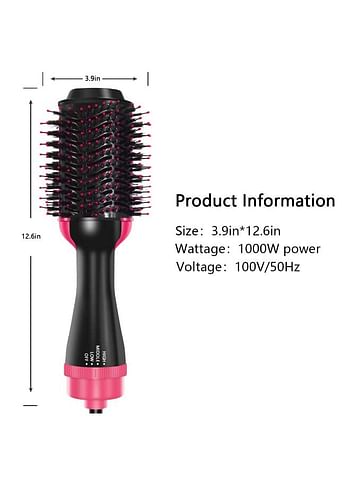 One Step Hair Dryer And Styler Black/Pink