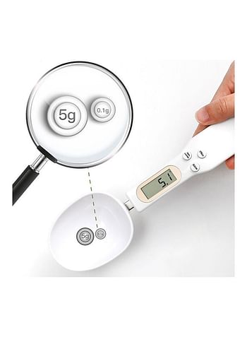 500g-0.1g Coffee Tea Digital Electronic Weighing Measuring Spoon White 19 x 6 x 6cm