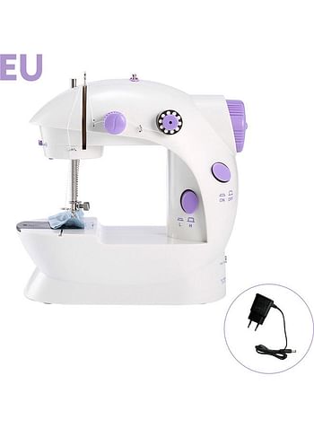 Portable Mini Sewing Machine White/Purple