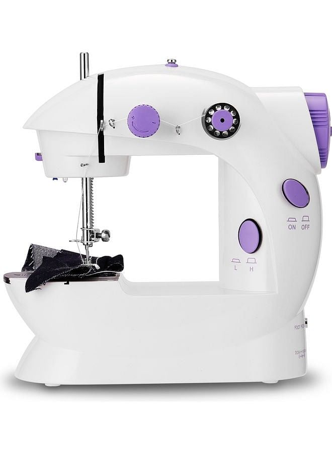 Mini Portable Electric Sewing Machine White/Purple