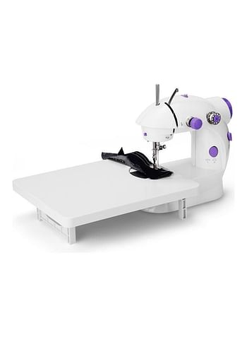 Mini Portable Electric Sewing Machine White/Purple