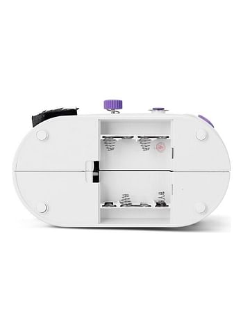 Mini Portable Electric Sewing Machine White/Purple