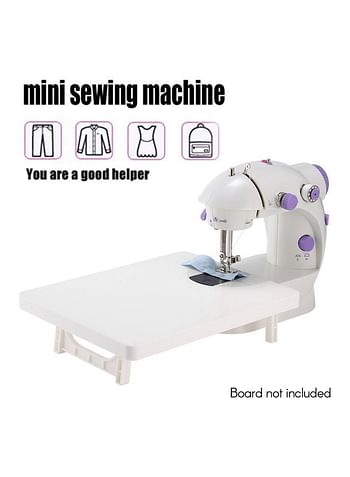 Portable Dual Speed Mini Sewing Machine H32520-UK White/Purple