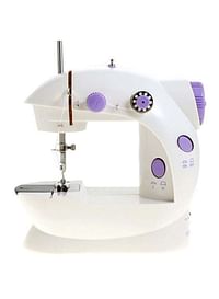 Double Thread Mini Sewing Machine White/Purple FHSM-202 White/Purple