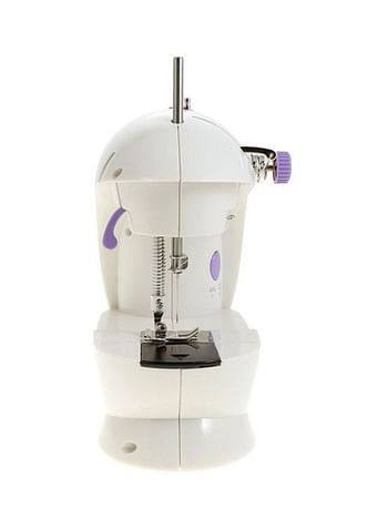 Double Thread Mini Sewing Machine White/Purple FHSM-202 White/Purple