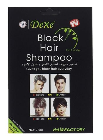 Pack Of 3 Instant Hair Dye Shampoo Black 25ml