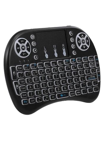 Rechargeable Touchpad Handheld RC Keyboard Black