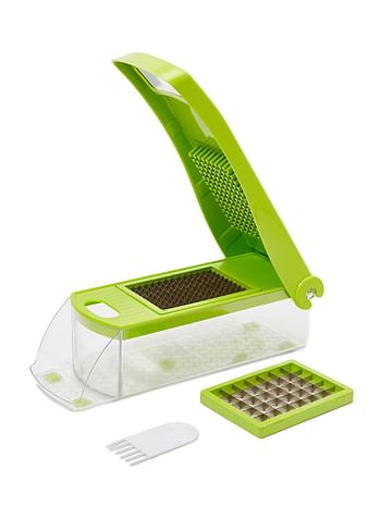 2-In-1 Vegetable And Fruits Cutter/Slicer Green