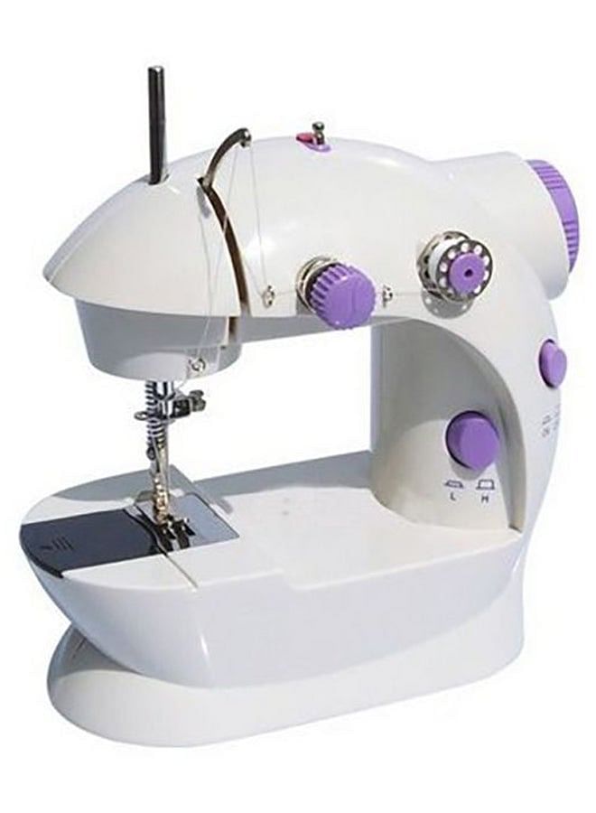 Mini Portable Electric Operated Sewing Machine 255.07088412.17 White/Purple/Silver