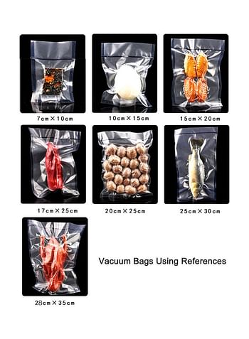 One-Touch Automatic Vacuum Sealing Machine With Sealing Bags Food Saver black 37.30*7.00*8.50cm