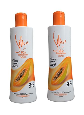 2-Piece Papaya Skin Whitening Lotion SPF6 2 x 200ml