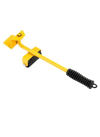 5-Piece Furniture Lifter And Slider Tool Set Yellow/Black