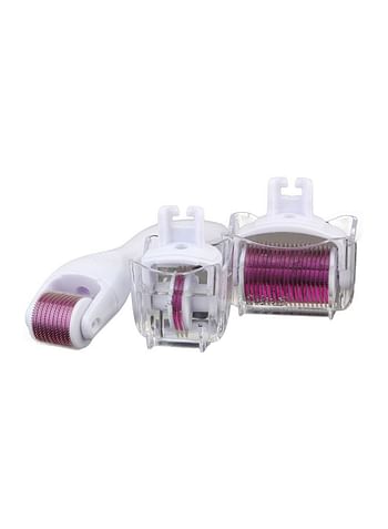 3-In-1 Derma Roller White/Pink