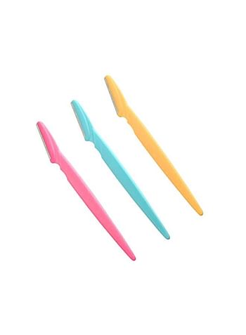 20-Piece Multipurpose Face Razor Pink/Orange/Blue