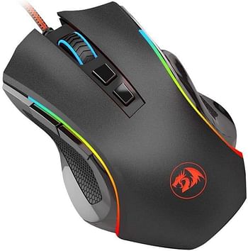 Redragon Griffin M607 Wired USB Gaming Mouse with 7 Programmable Buttons / 7200 DPI/RGB Lighting for Windows/Mac PC