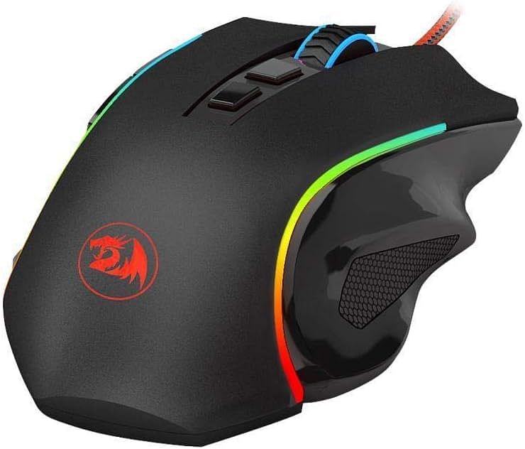 Redragon Griffin M607 Wired USB Gaming Mouse with 7 Programmable Buttons / 7200 DPI/RGB Lighting for Windows/Mac PC