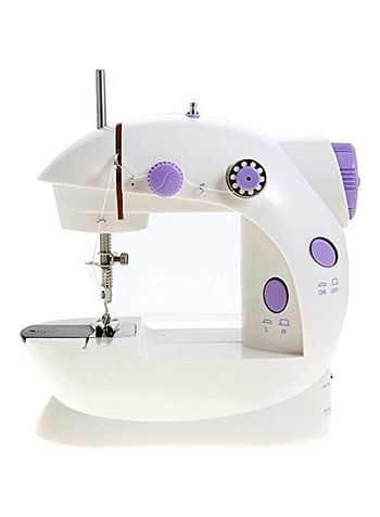 Portable Mini Sewing Machine White/Purple FHSM-202 White/Purple