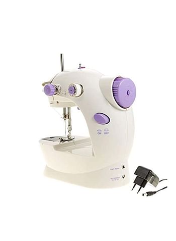 Portable Mini Sewing Machine White/Purple FHSM-202 White/Purple