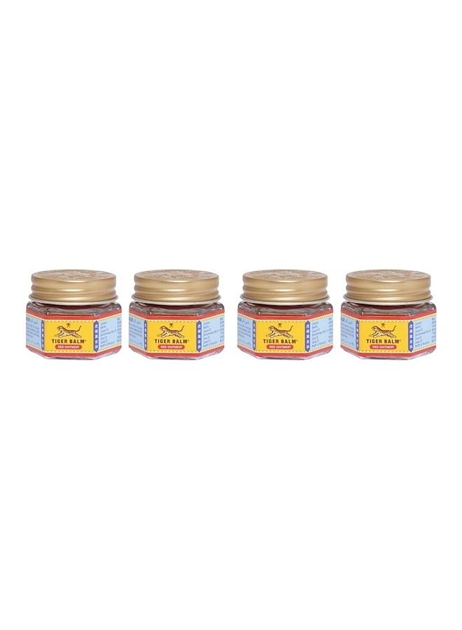 Set Of 4 Red Balm 19.4 g