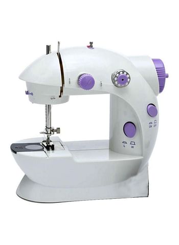 Portable Mini Sewing Machine SM-202A White/Purple