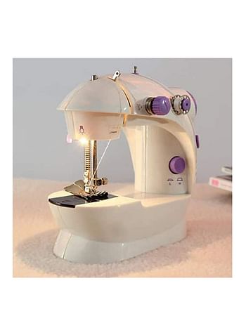 Portable Mini Sewing Machine SM-202A White/Purple