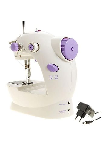 Double Thread 2-Speed Mini Sewing Machine White