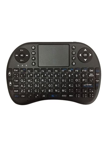 Mini Wireless Keyboard With Touchpad - Arabic / English Black