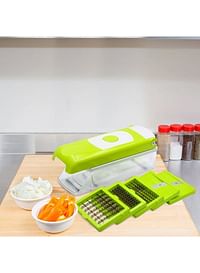 Fruit And Vegetable Slicer Green/Clear 26x10.5centimeter