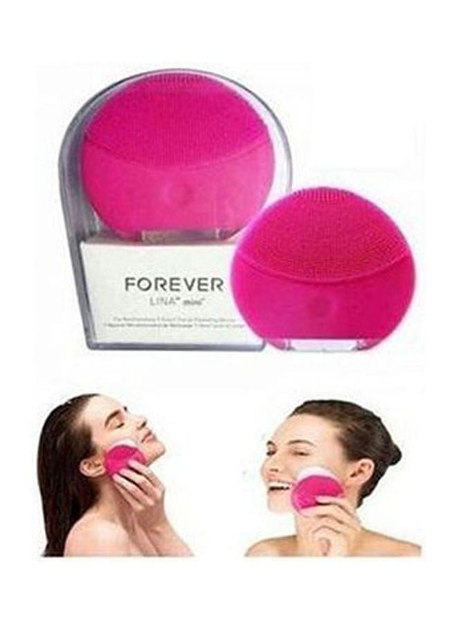 Silicone Ultrasonic Facial Cleanser Brush With Charger Pink