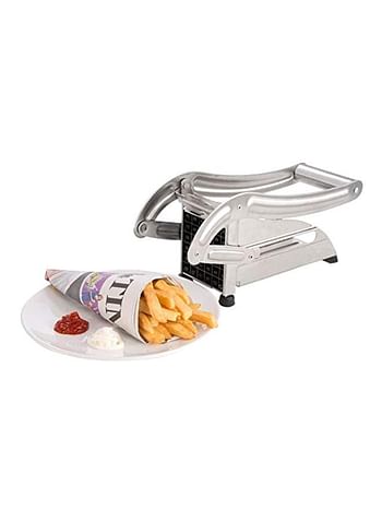 3-Piece Potato Cutter With Interchangeable Steel Blades Silver/Black