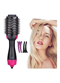 One Step Hair Dryer With 4 Clips Black/Pink