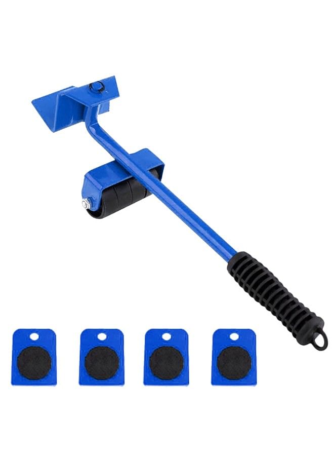 5-Piece Heavy Duty Furniture Lifter Kit Black/Blue