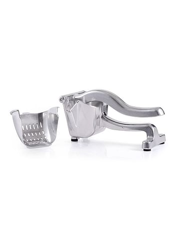 Heavy Duty Single Press Lemon Squeezer Silver 25centimeter