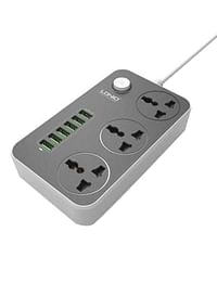 3 AC Sockets And 6 USB Ports Grey 500grams