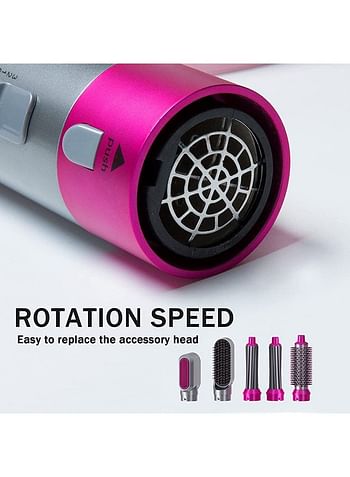 5 in 1 One Step Hair Dryer Styler Grey/Pink