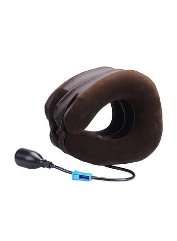 Half Velvet Three-tube Inflatable Cervical Vertebra Tractor Nap Pillow Traction