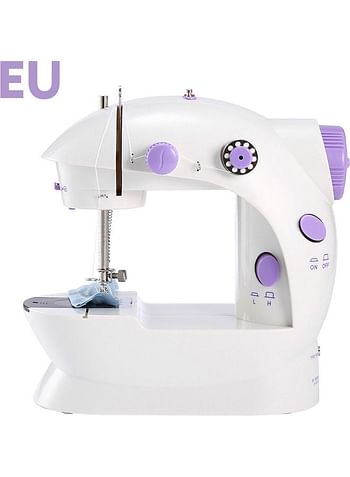 Portable Mini Sewing Machine ZJ100907 White/Purple