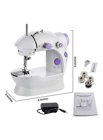 Portable Mini Sewing Machine ZJ100907 White/Purple