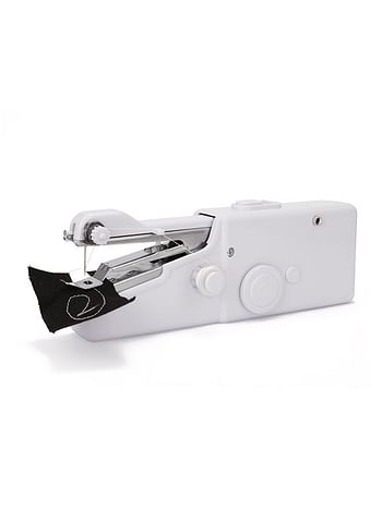 Portable Sewing Machine Mini Handheld Sewing Machine Electric Stitch Household Tool for Fabric Clothing Kids Cloth White 25.0x15.0x5.0cm