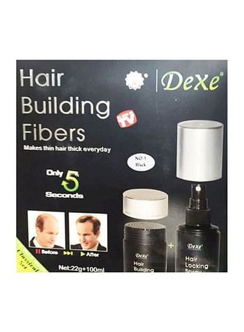 Hair Building Fibers With Hair Locking Spray Set