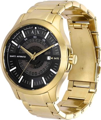 AX Armani Exchange Men's Automatic Self-Winding Watch with Leather Silicone or Stainless Steel Band