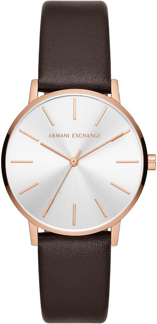 Armani Exchange A|X Three-Hand Brown Leather Watch style AX5592