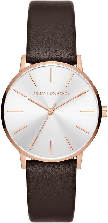 Armani Exchange A|X Three-Hand Brown Leather Watch style AX5592