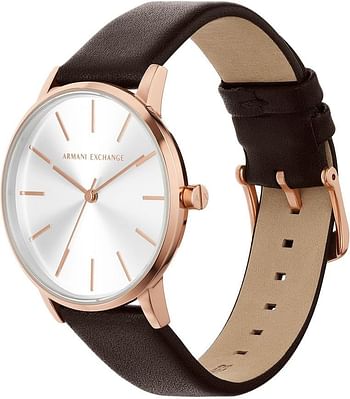 Armani Exchange A|X Three-Hand Brown Leather Watch style AX5592