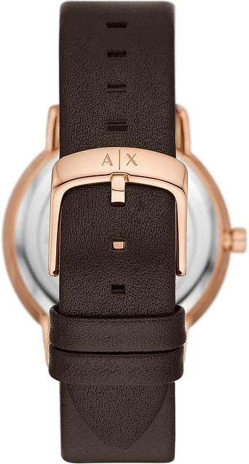 Armani Exchange A|X Three-Hand Brown Leather Watch style AX5592