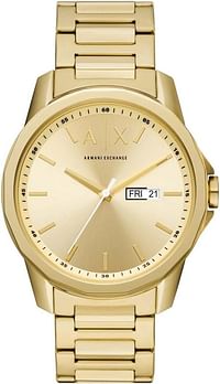 Armani Exchange Watch for Men Three-Hand Day-Date Movement - Gold