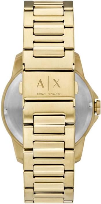 Armani Exchange Watch for Men Three-Hand Day-Date Movement - Gold